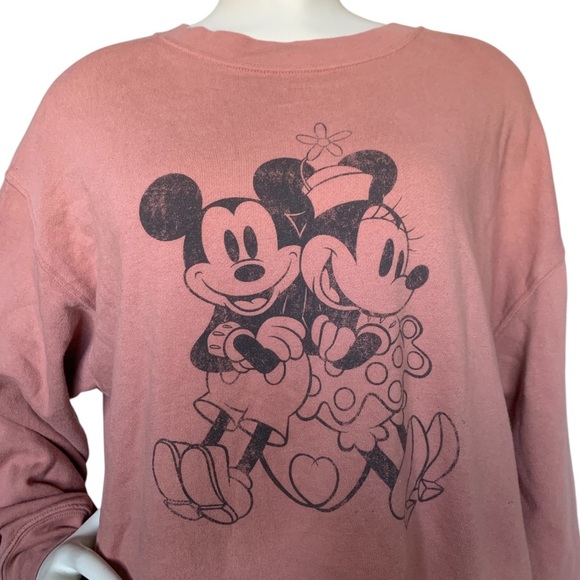 WOMENS DISNEY MICKEY AND MINNIE MOUSE PULLOVER SWEATER SIZE LARGE - Picture 2 of 3